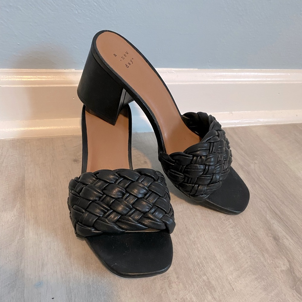 Black mule heels